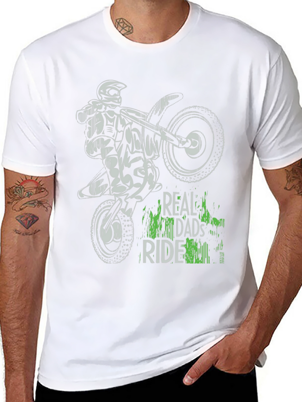 Real Dads Ride Motocross Graphic Tee