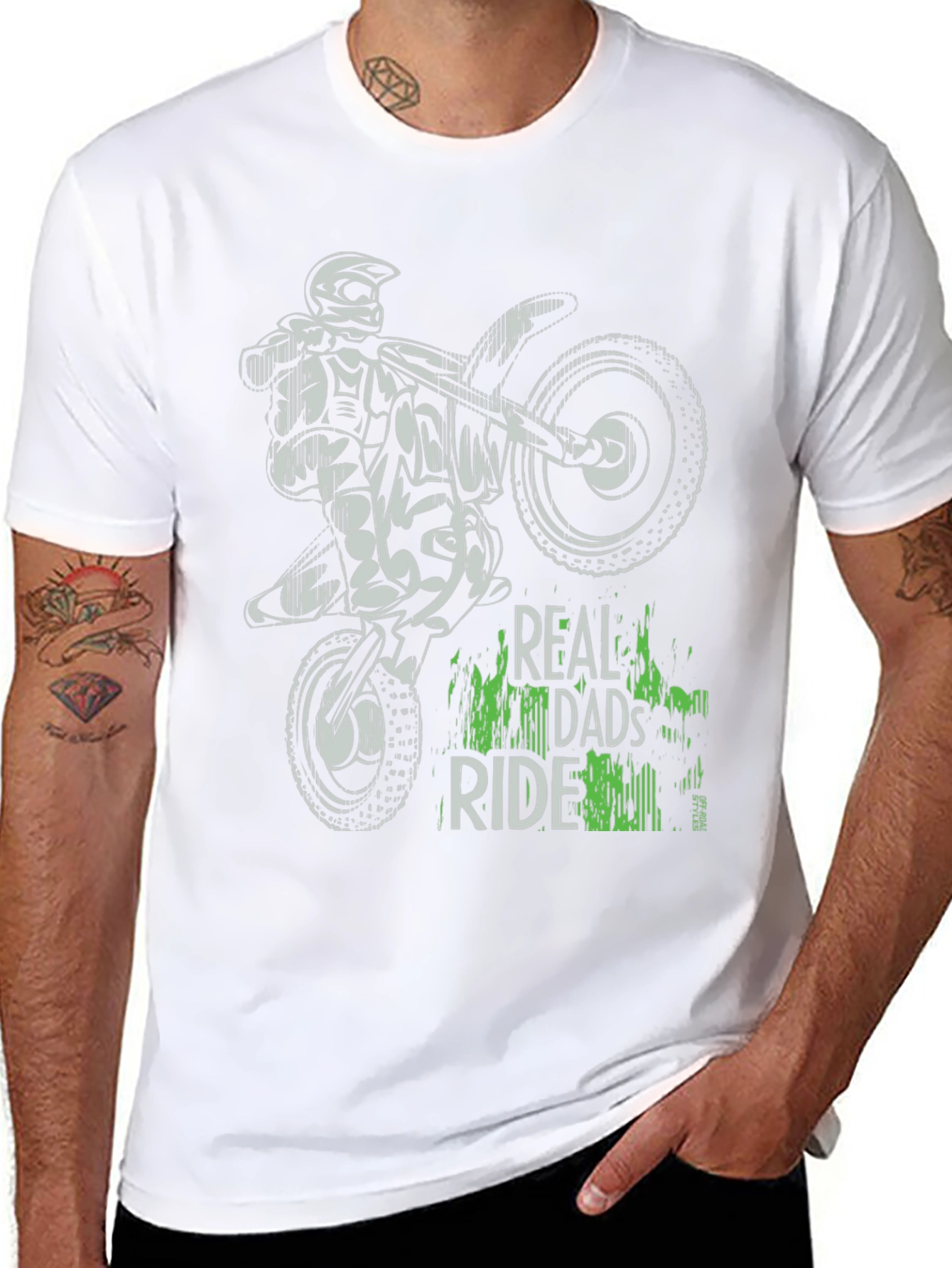 Real Dads Ride Motocross Graphic Tee