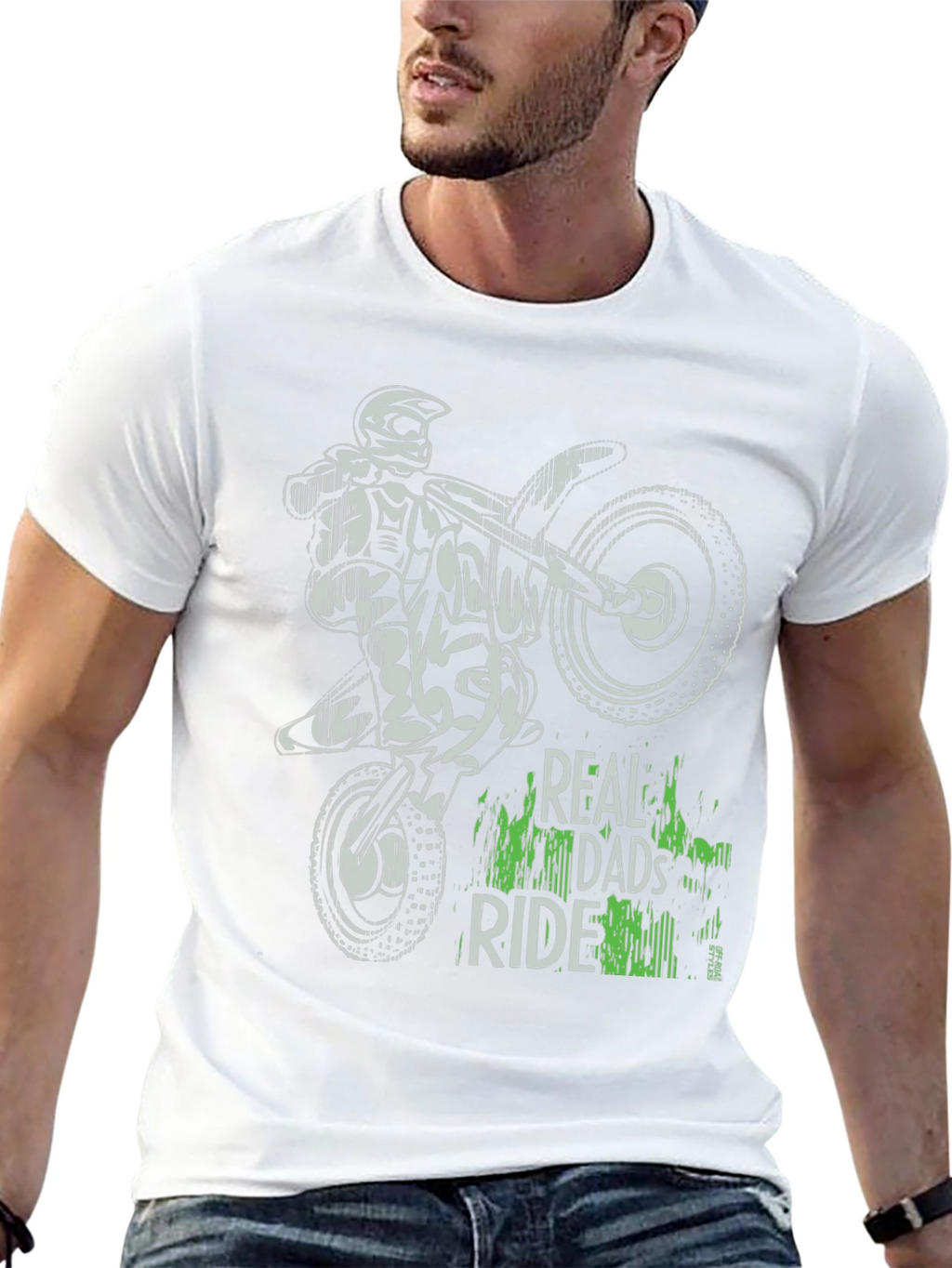 Real Dads Ride Motocross Graphic Tee