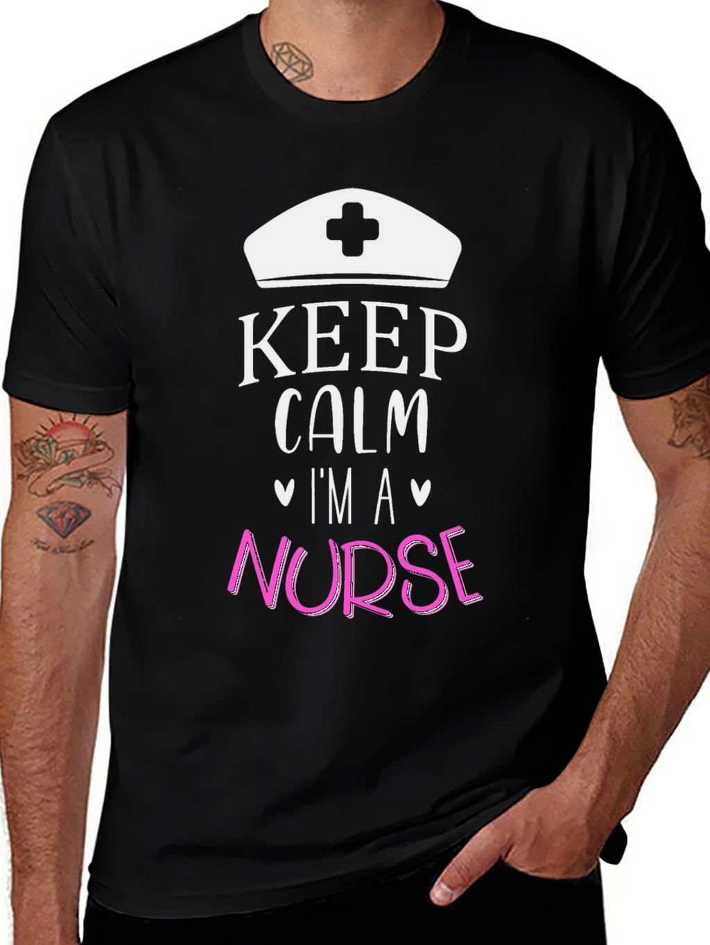 Keep Calm Im a Nurse T-Shirt - Black