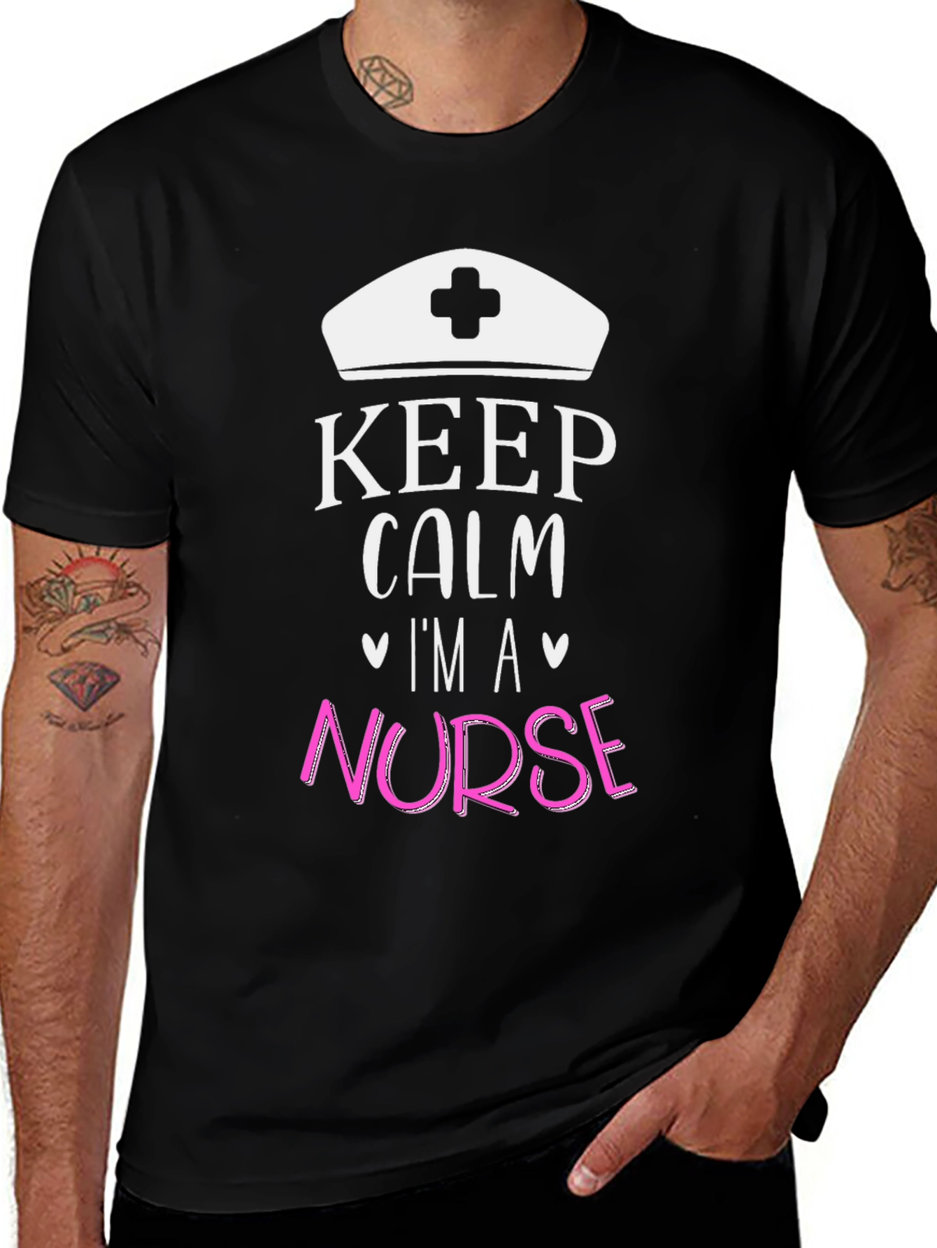 Keep Calm Im a Nurse T-Shirt - Black