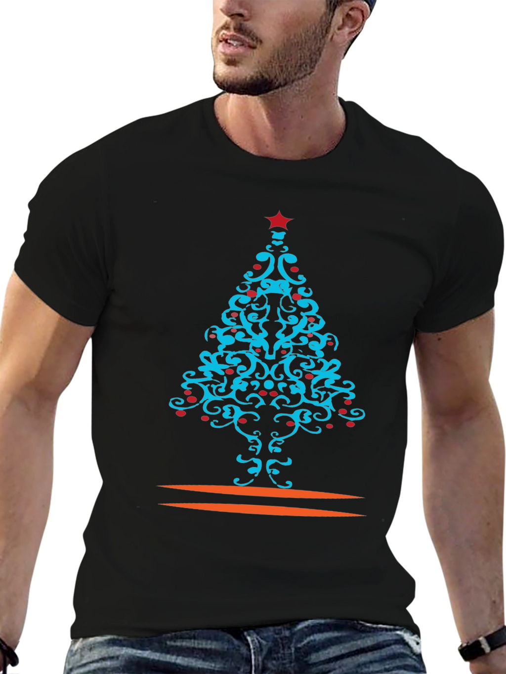 Festive Christmas Tree Graphic Tee