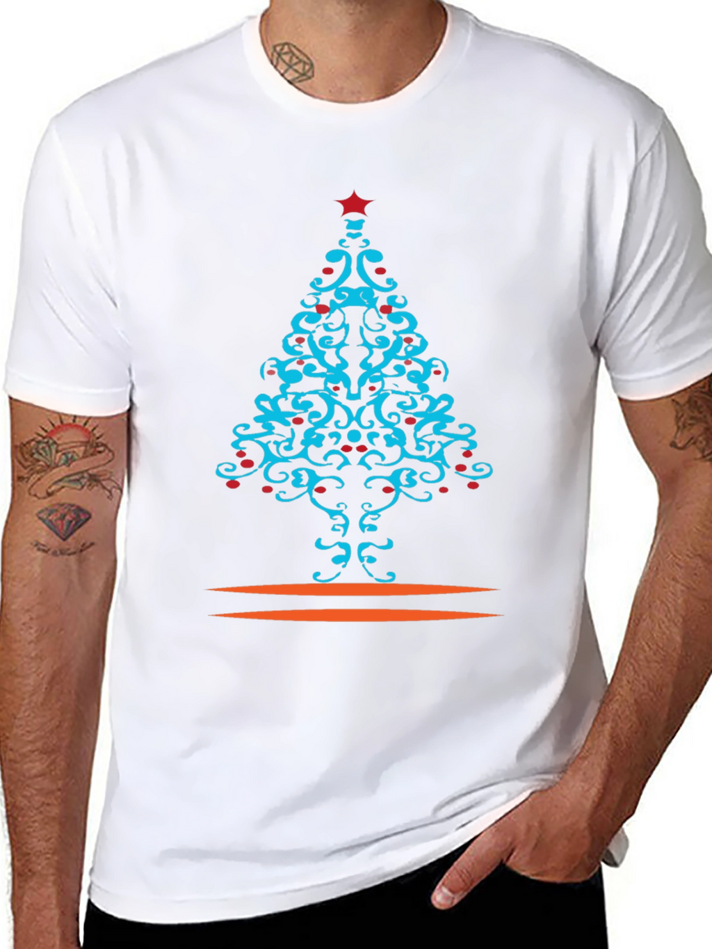 Festive Christmas Tree Graphic Tee