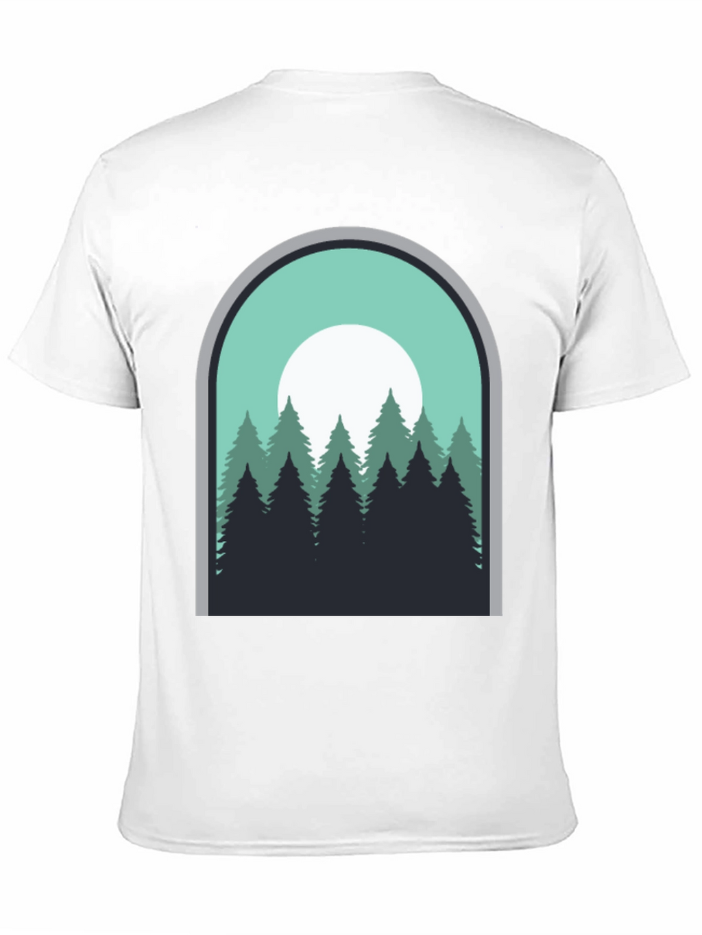 Nature Scene Graphic Tee - Mens Black T-Shirt