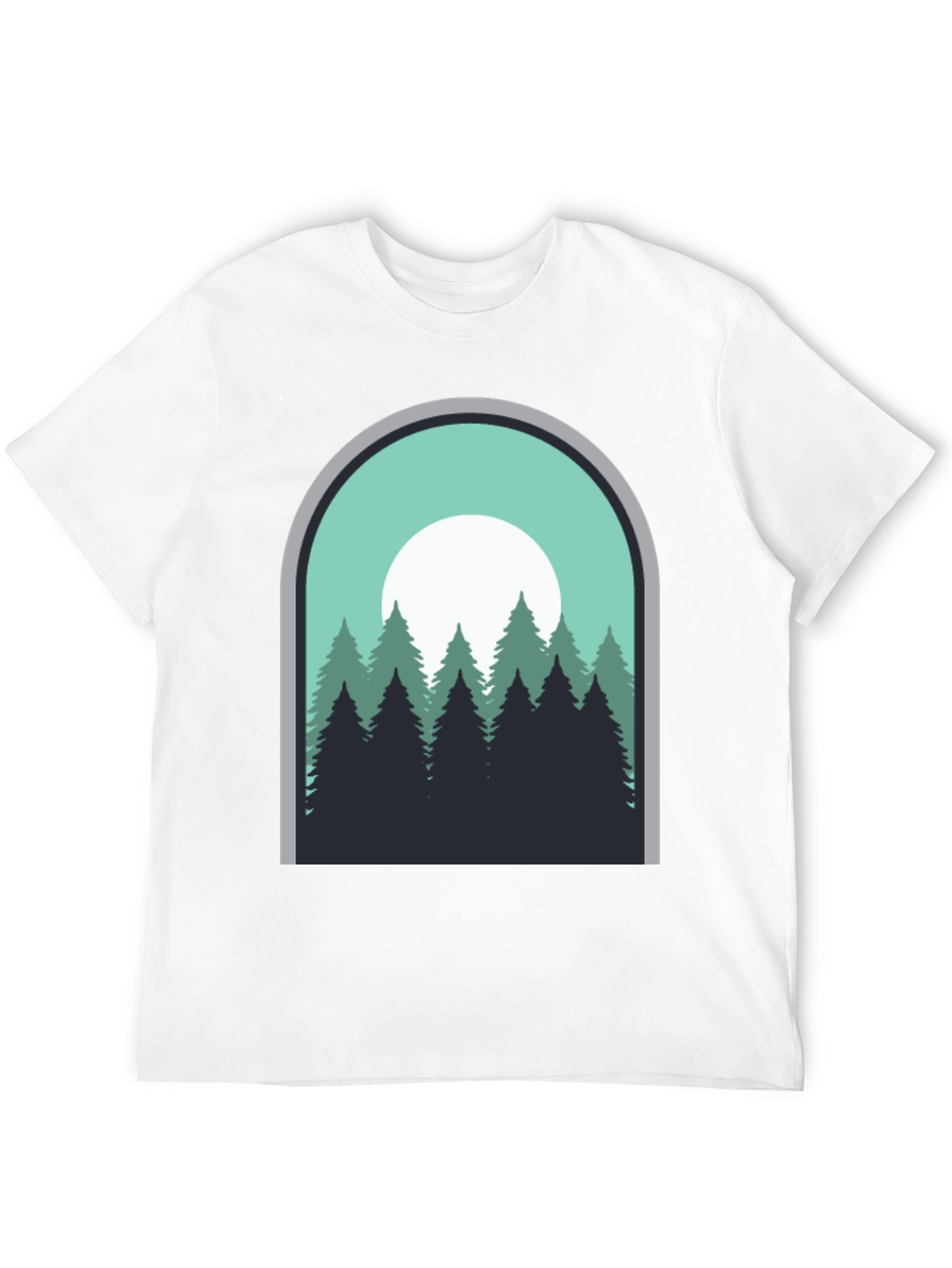 Nature Scene Graphic Tee - Mens Black T-Shirt