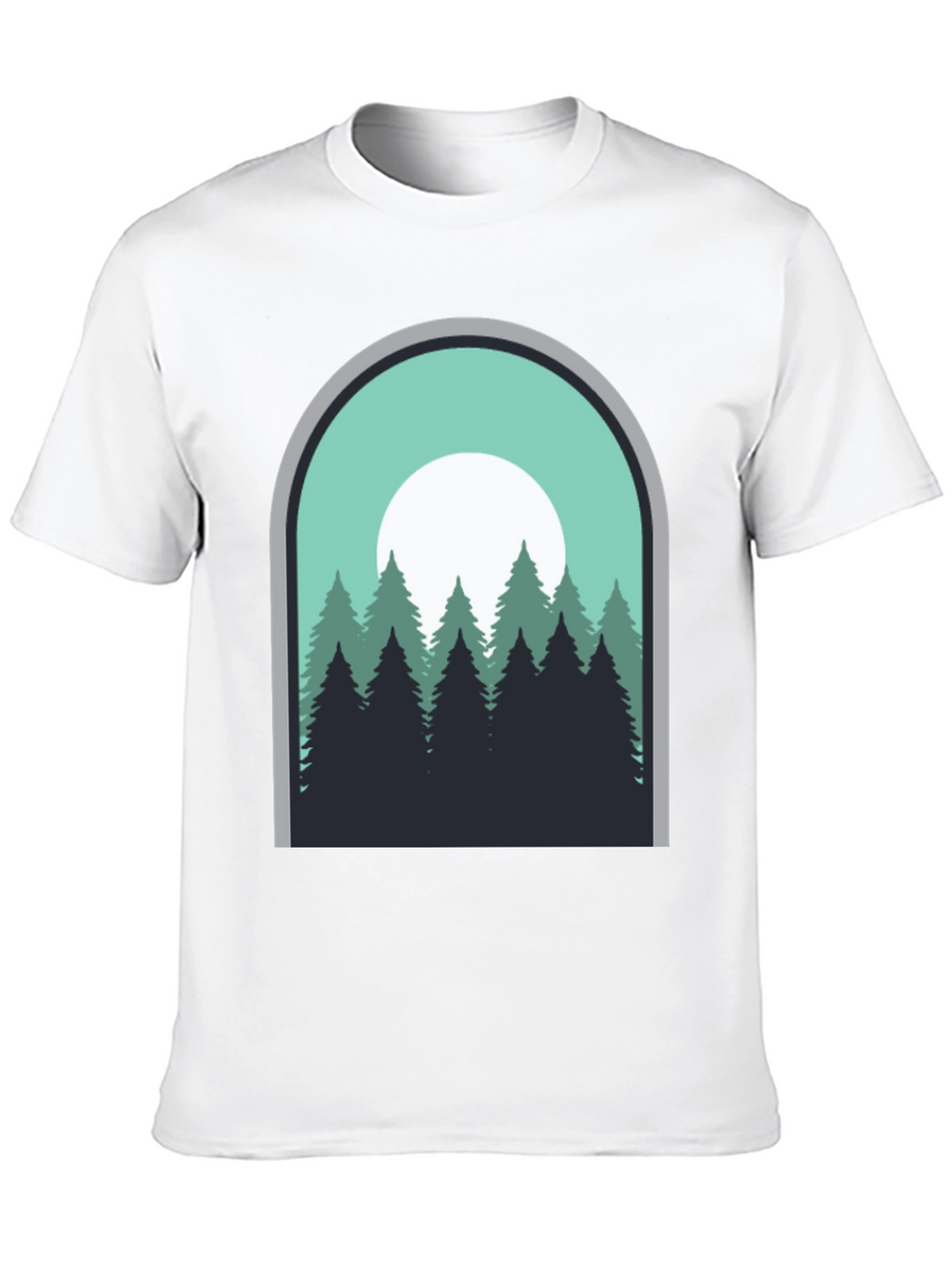 Nature Scene Graphic Tee - Mens Black T-Shirt