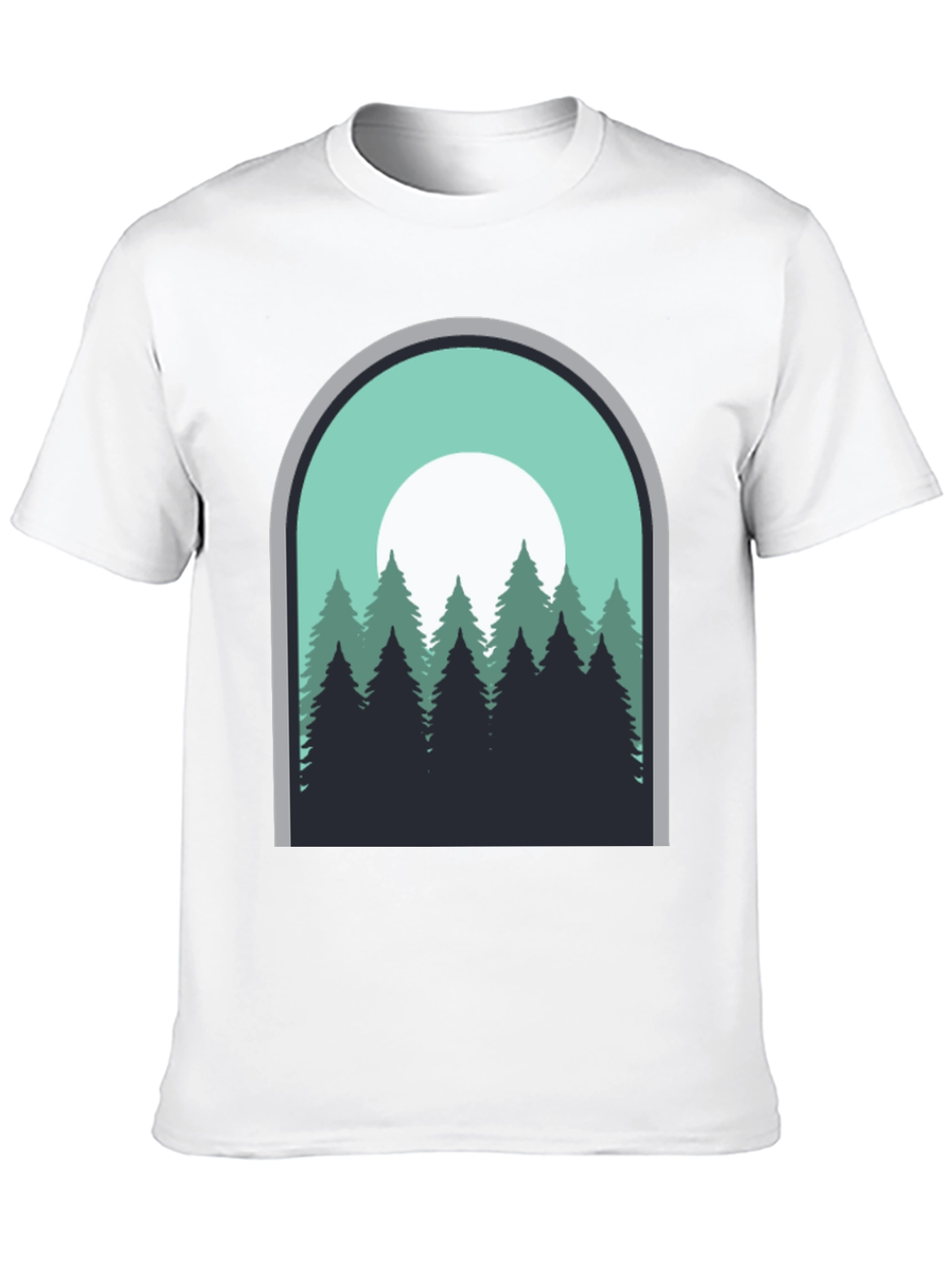 Nature Scene Graphic Tee - Mens Black T-Shirt