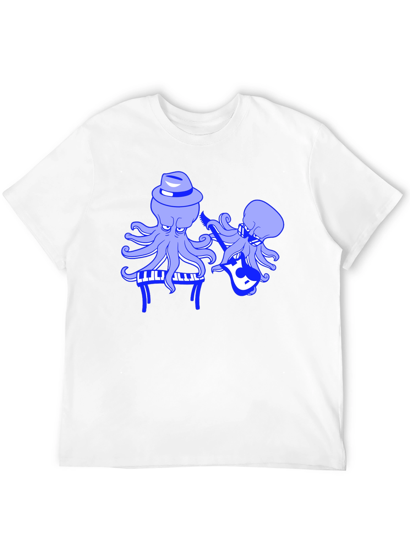 Octopus Musician Black T-Shirt