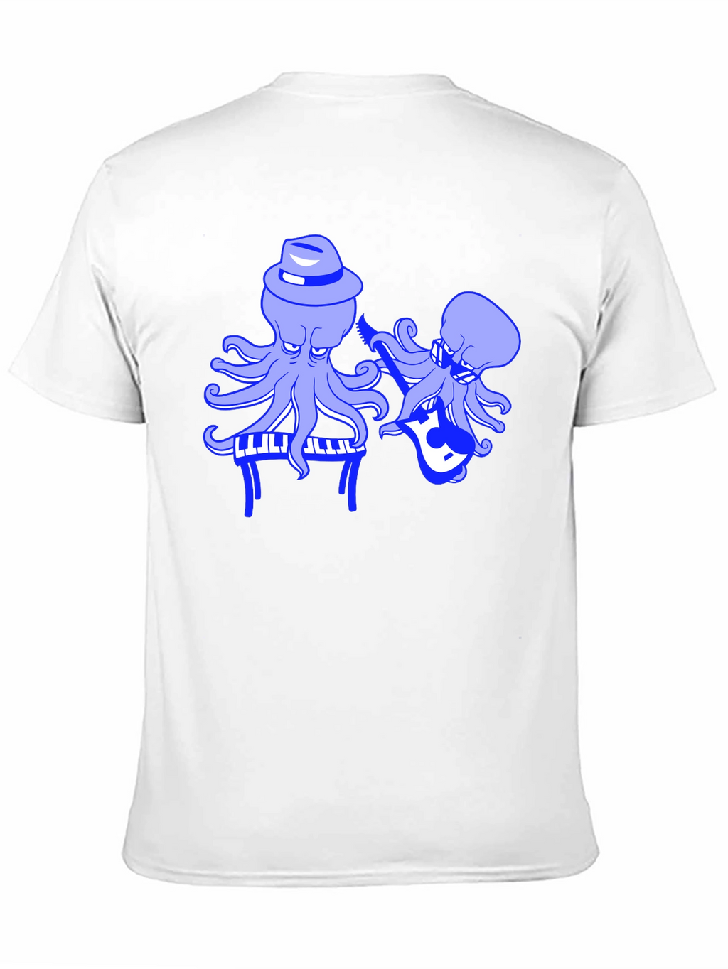 Octopus Musician Black T-Shirt