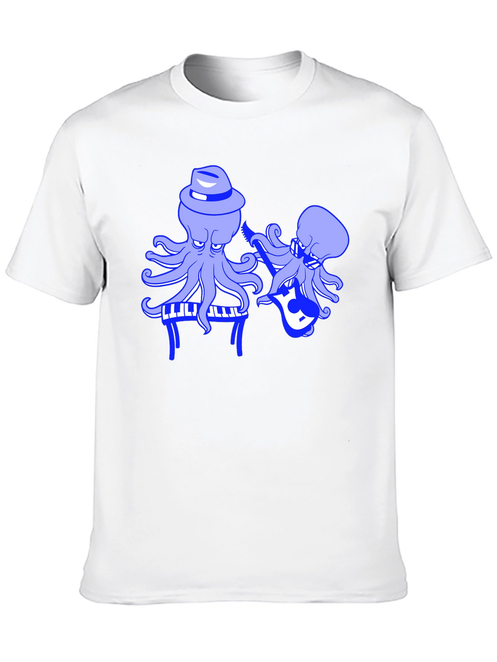 Octopus Musician Black T-Shirt