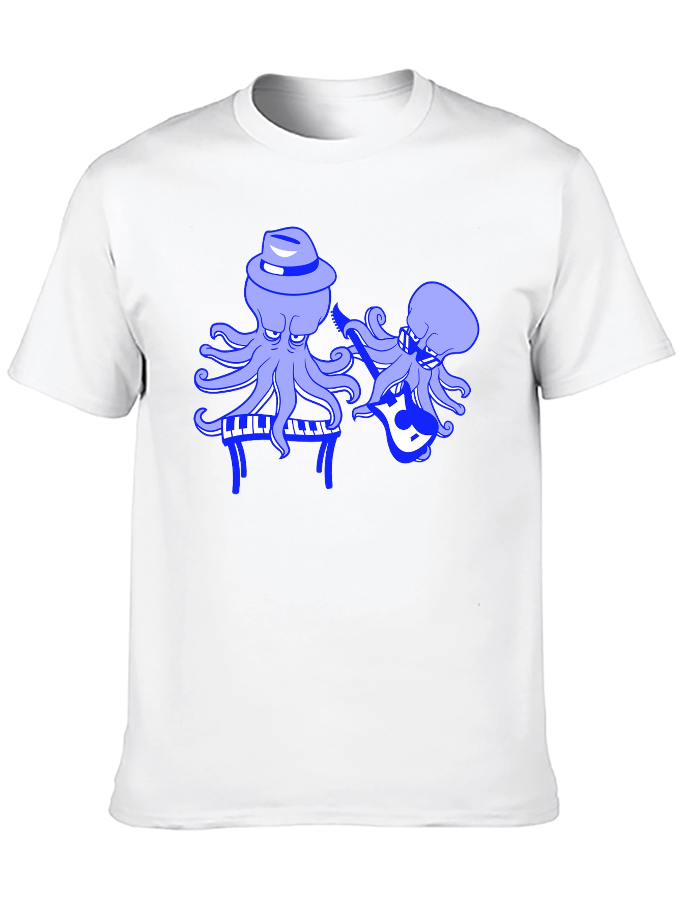 Octopus Musician Black T-Shirt