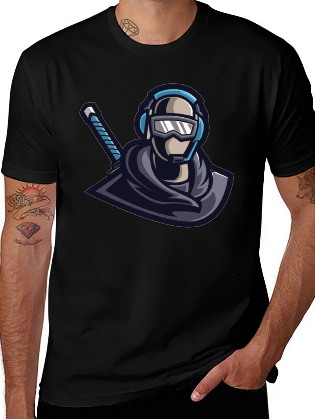 Ninja Warrior Graphic Tee - Black