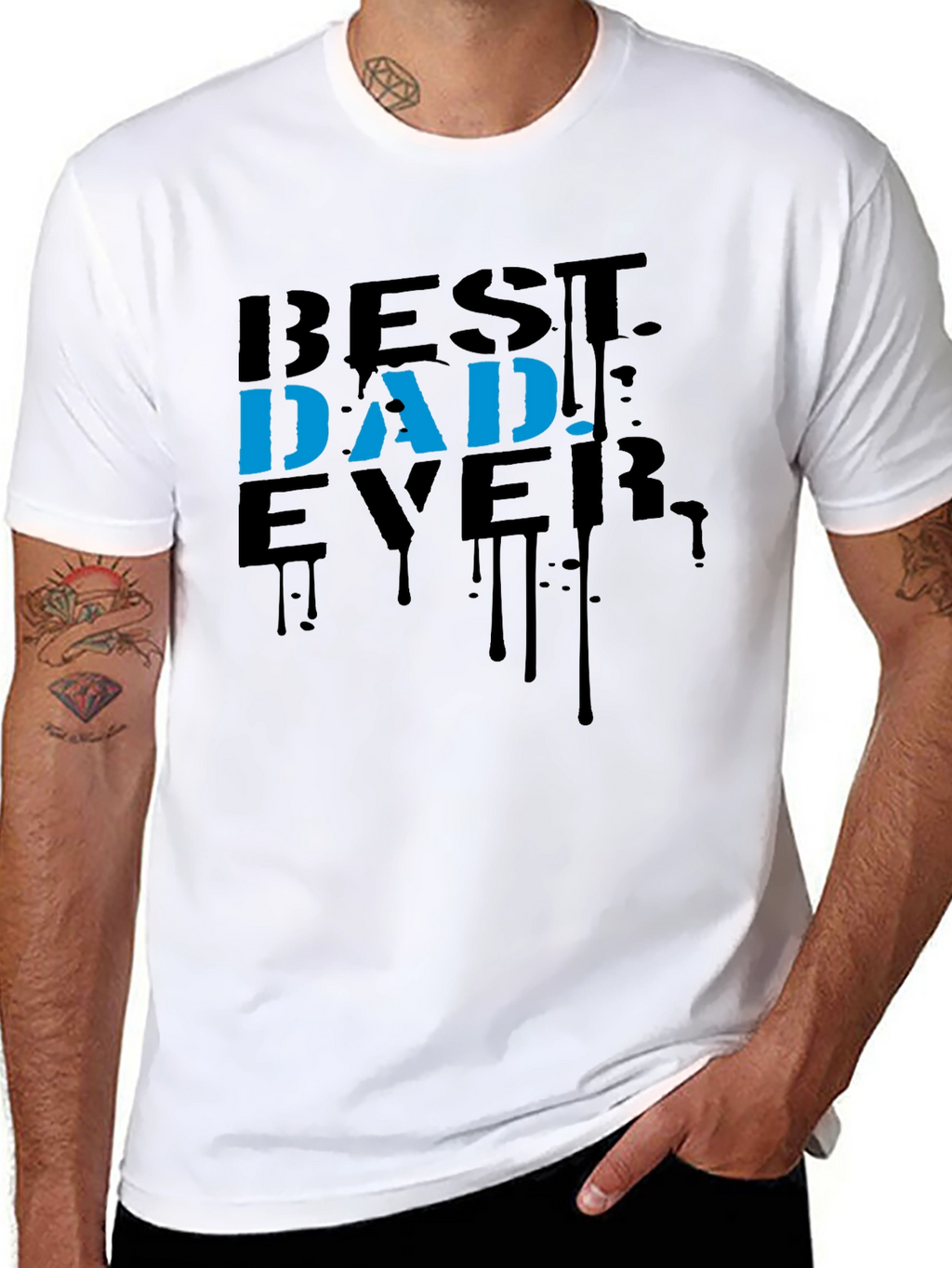 Best Dad Ever Graphic Tee - Mens Black T-Shirt