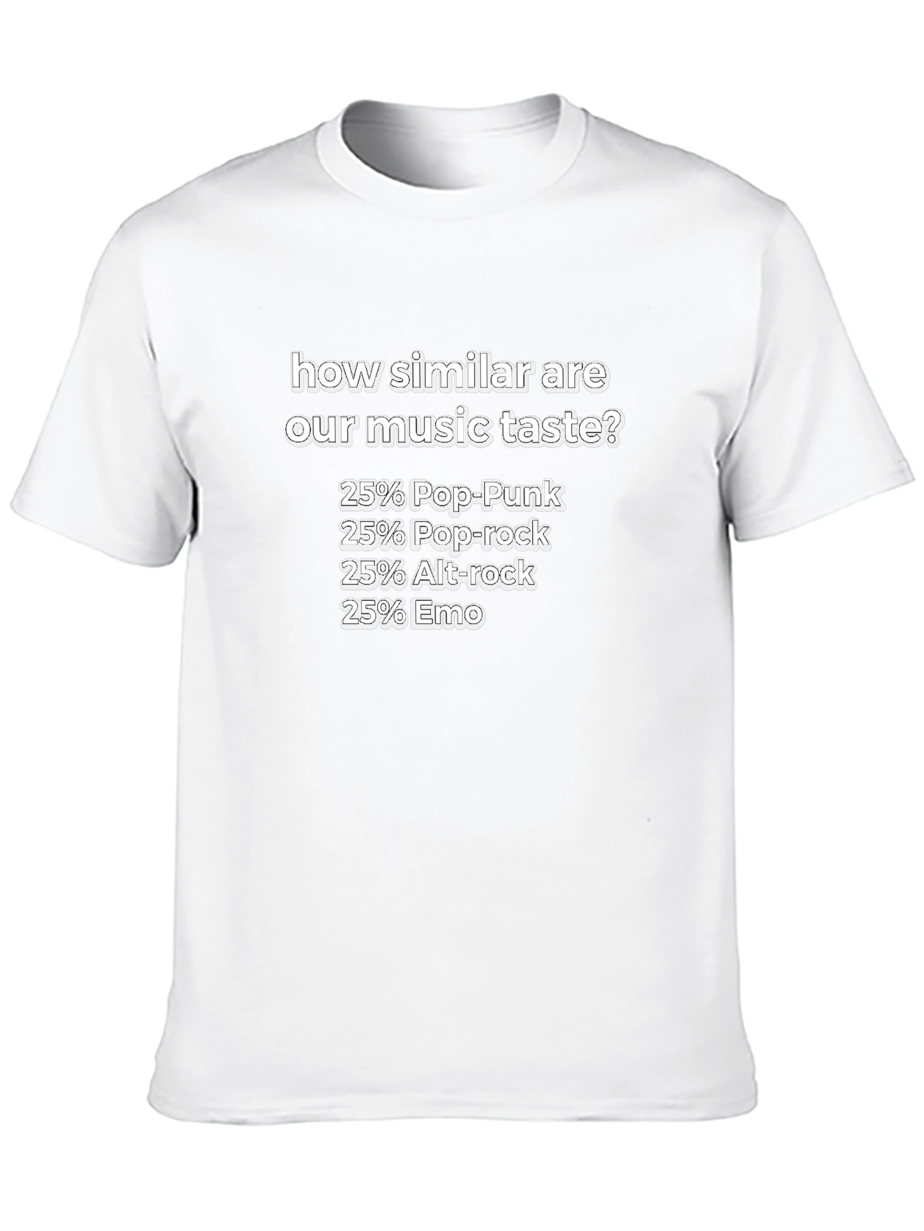 Music Taste T-Shirt: Pop-Punk Pop-Rock Alt-Rock Emo