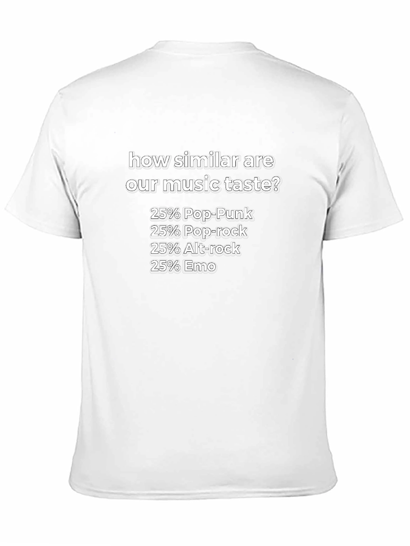 Music Taste T-Shirt: Pop-Punk Pop-Rock Alt-Rock Emo
