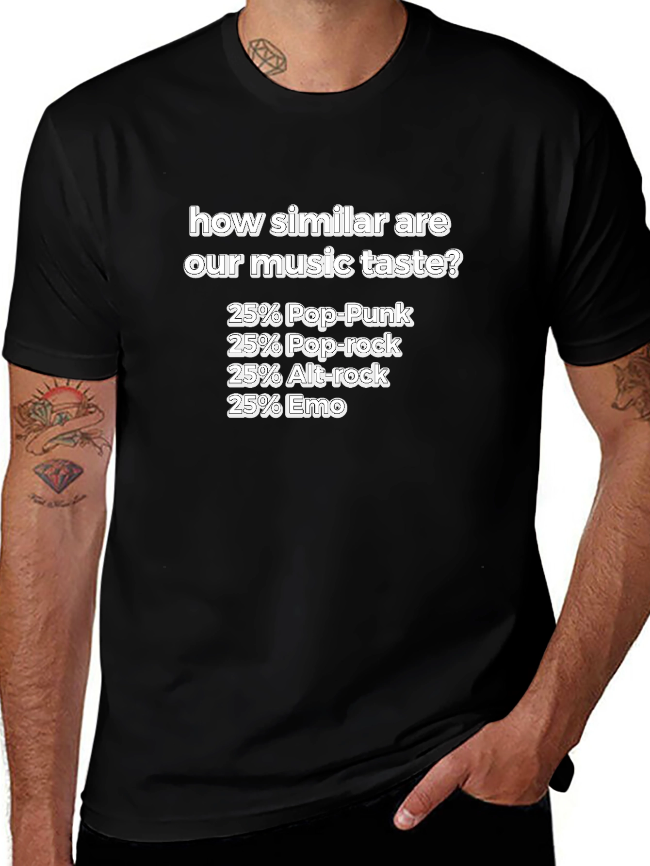 Music Taste T-Shirt: Pop-Punk Pop-Rock Alt-Rock Emo