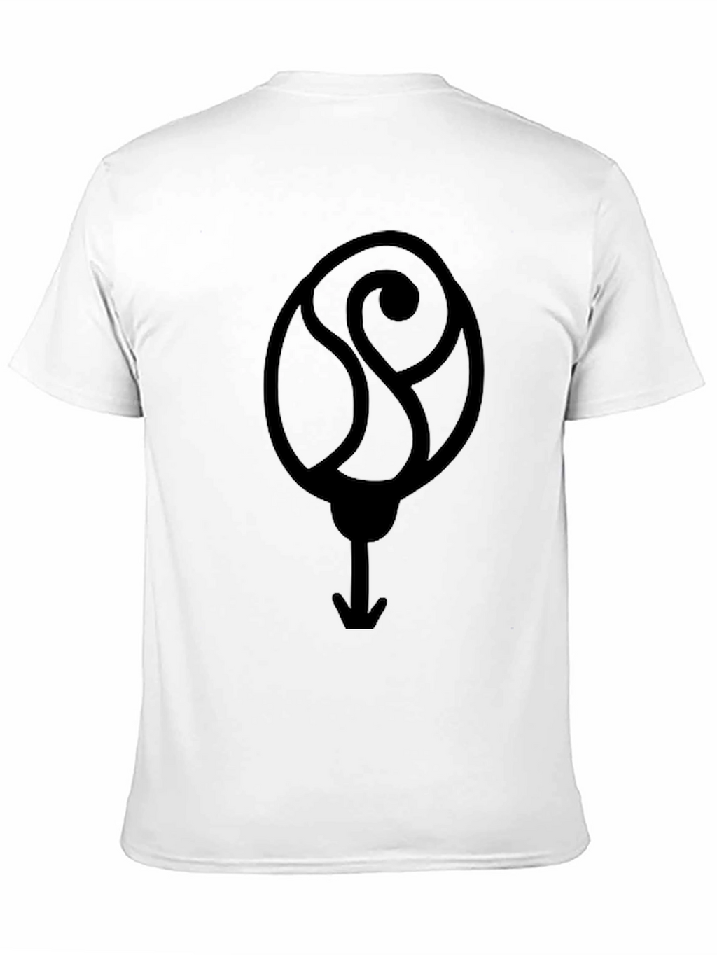Abstract Symbol Graphic Black T-Shirt