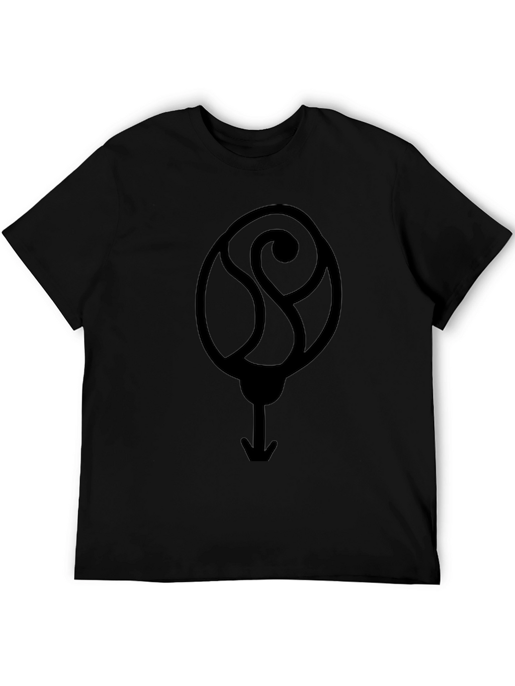 Abstract Symbol Graphic Black T-Shirt