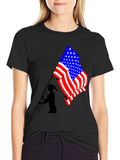 USA Flag Graphic T-Shirt - Patriotic Style