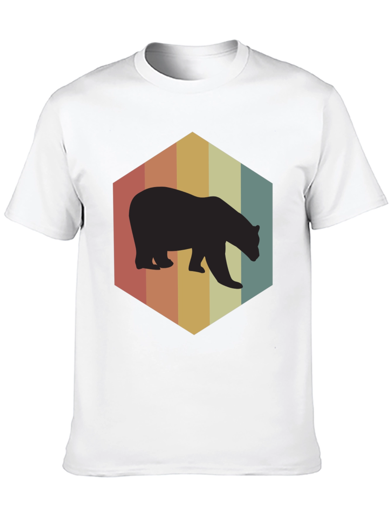 Retro Bear Graphic Tee - Vintage Style Animal T-Shirt