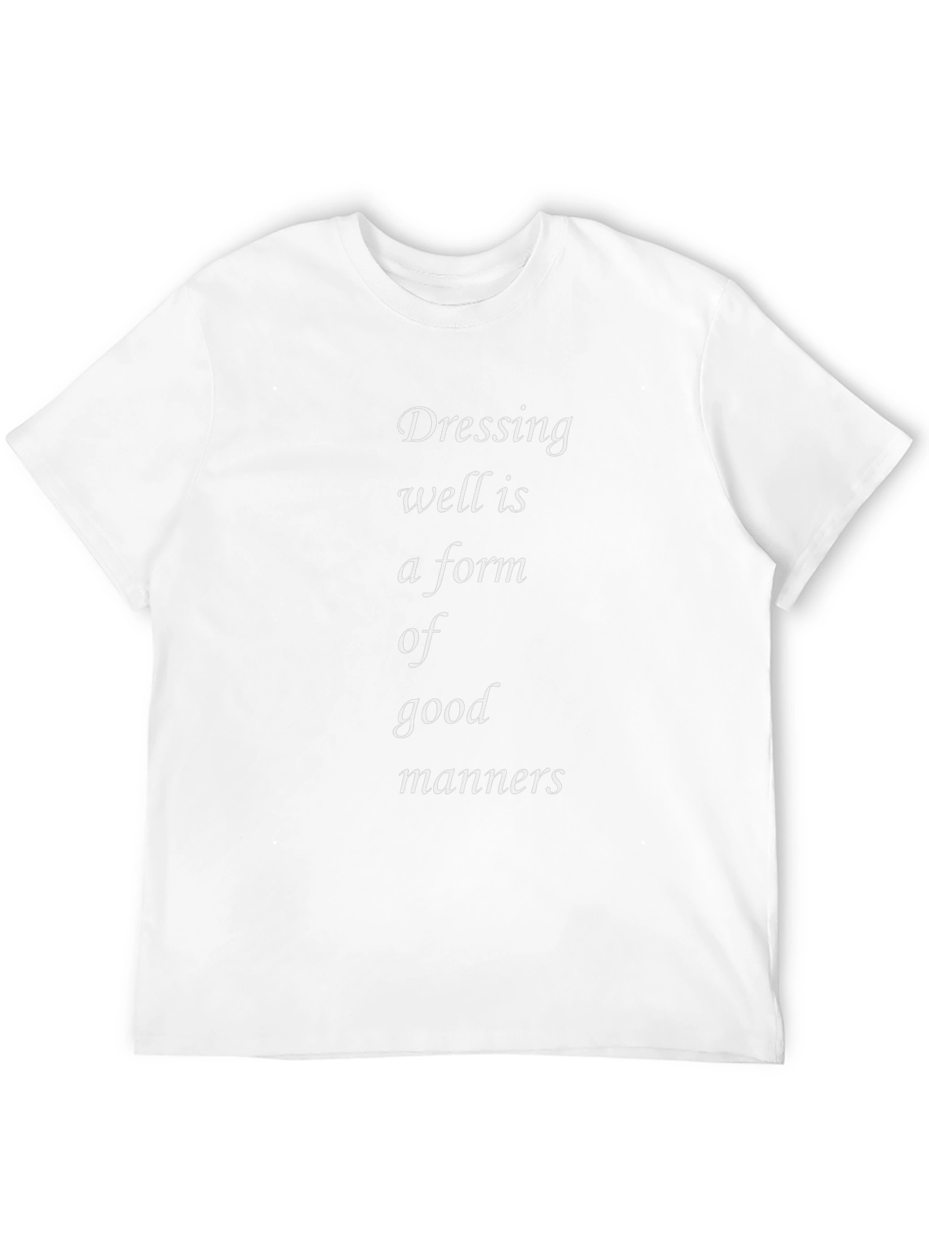 Dressing Well Manners T-Shirt - Black Crew Neck Tee