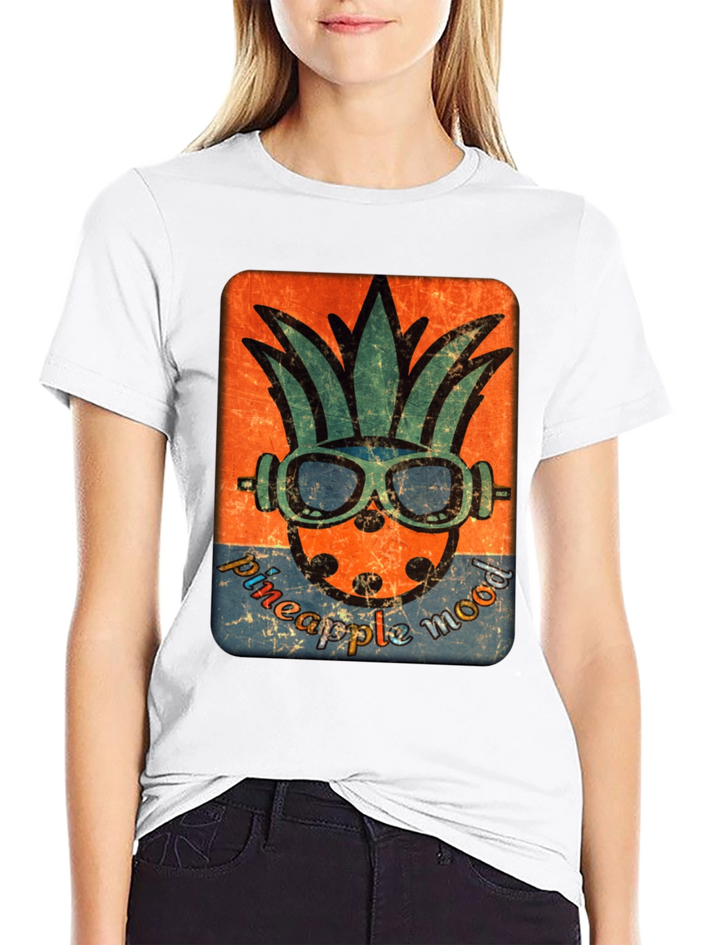 Pineapple Mood Graphic Tee - Tropical Vibe