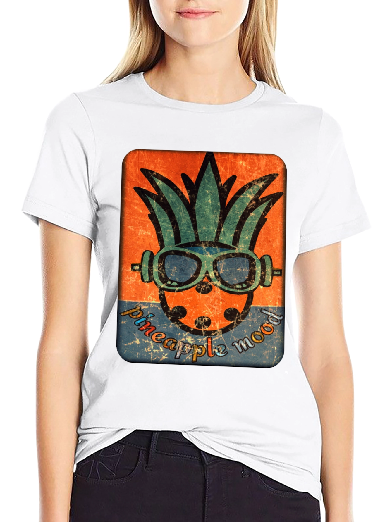 Pineapple Mood Graphic Tee - Tropical Vibe