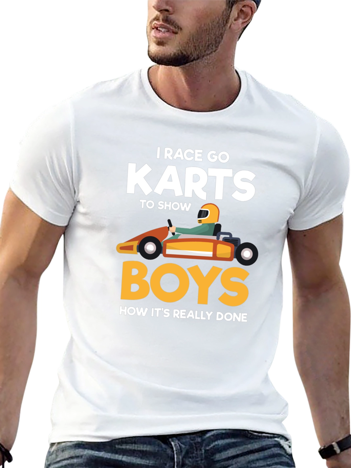 I Race Go Karts T-Shirt Funny Kart Racing Tee
