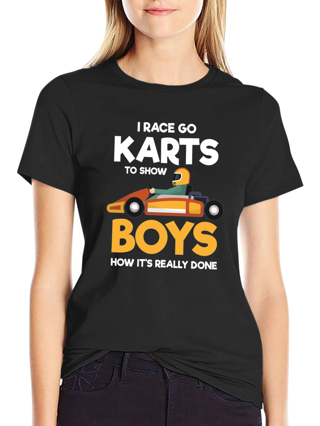 I Race Go Karts T-Shirt Funny Kart Racing Tee