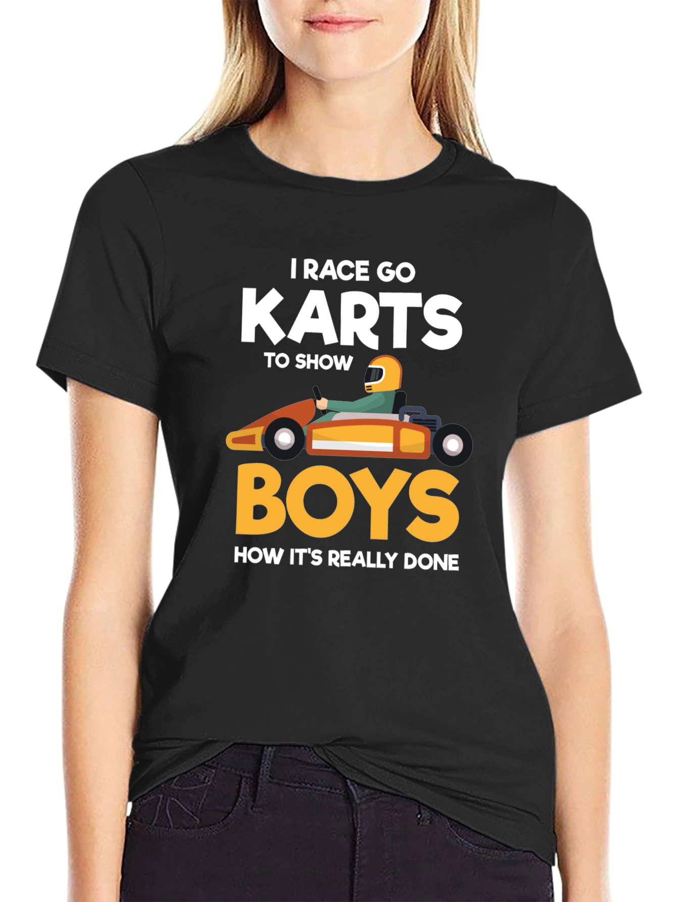 I Race Go Karts T-Shirt Funny Kart Racing Tee
