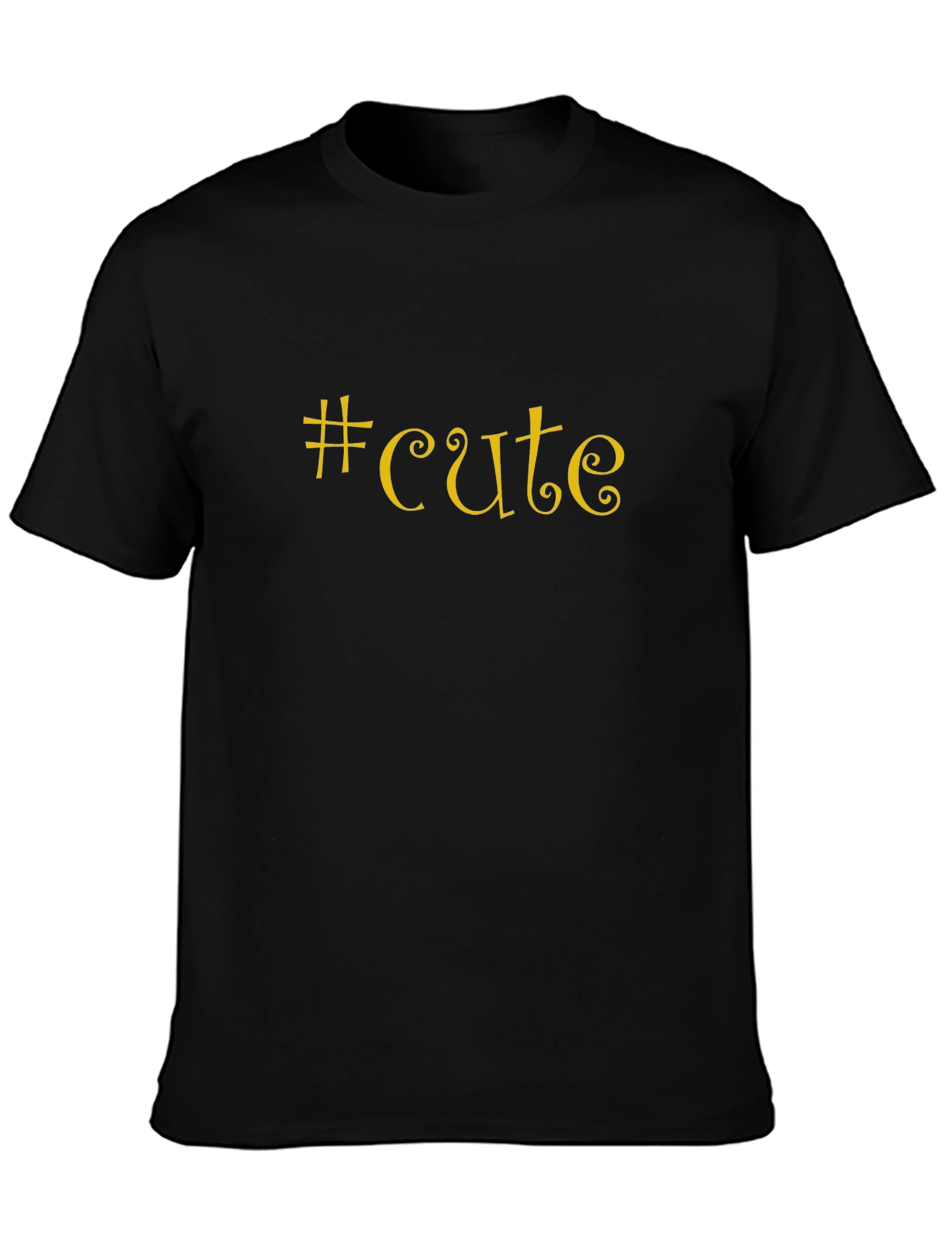 Cute Hashtag Graphic Tee - Stylish Mens Black T-Shirt