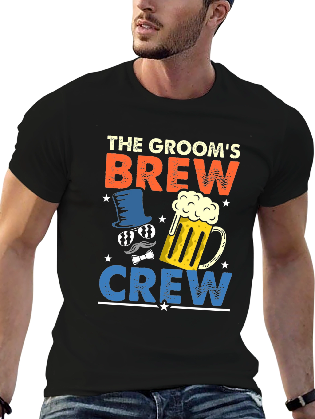 Grooms Brew Crew T-Shirt - Bachelor Party Tee