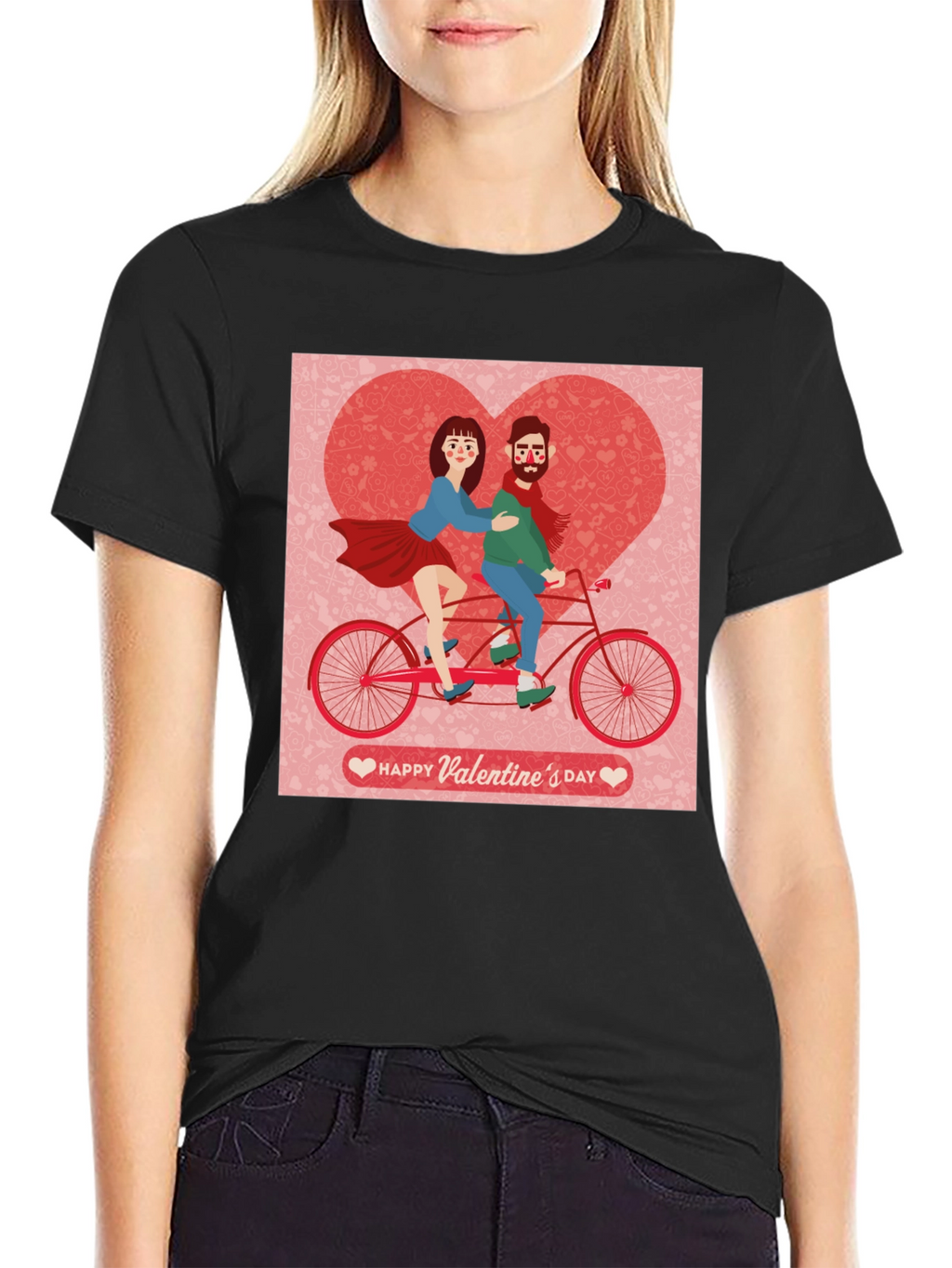 Valentines Day Couple Tandem Bike T-Shirt