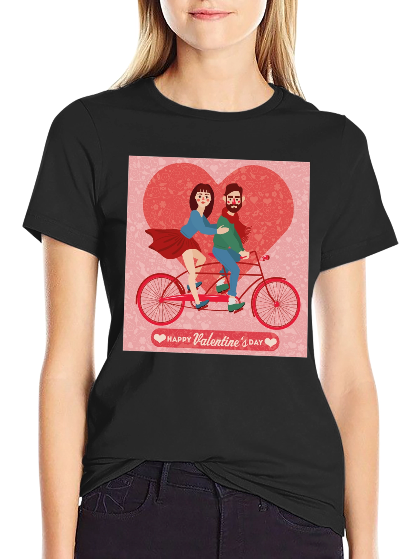Valentines Day Couple Tandem Bike T-Shirt
