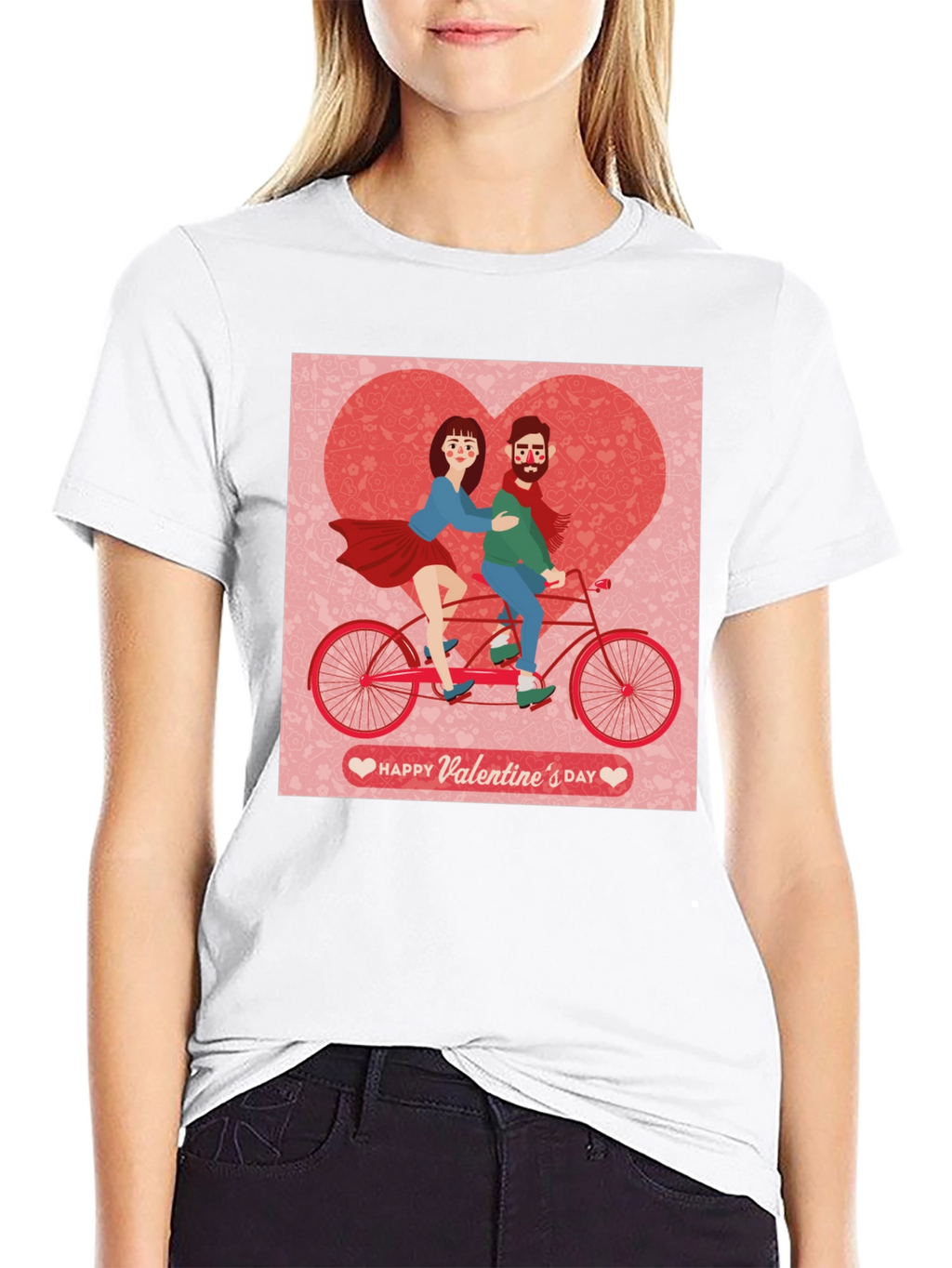 Valentines Day Couple Tandem Bike T-Shirt