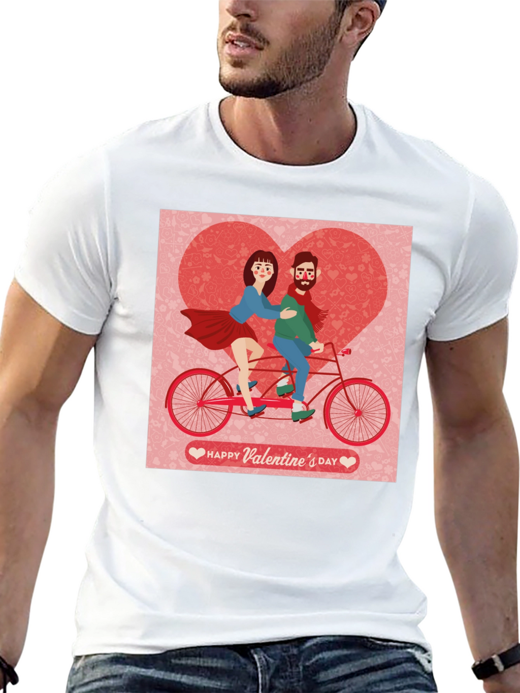 Valentines Day Couple Tandem Bike T-Shirt