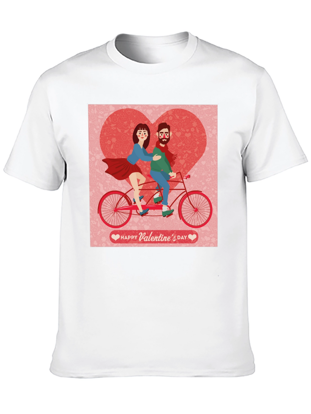 Valentines Day Couple Tandem Bike T-Shirt
