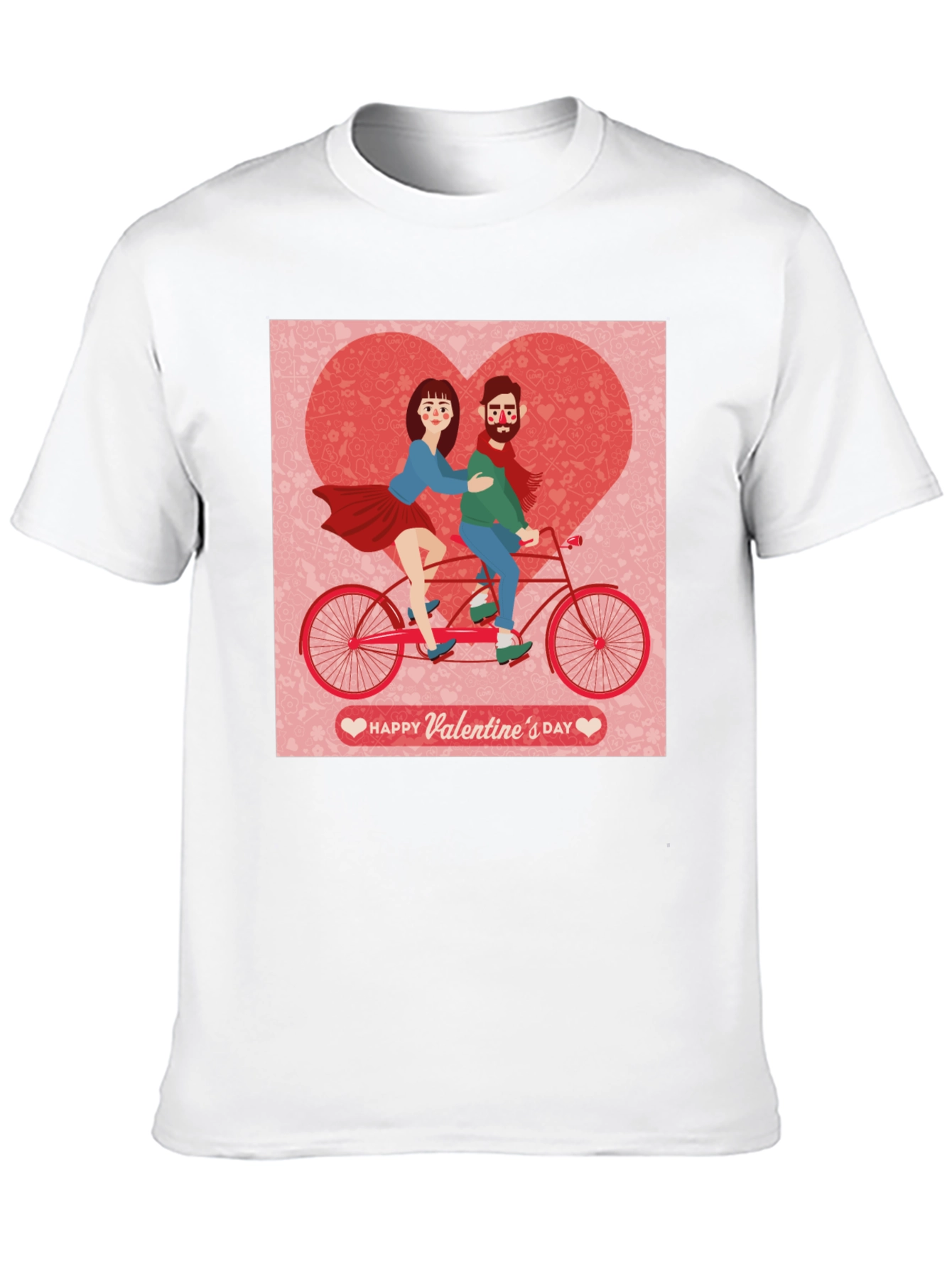 Valentines Day Couple Tandem Bike T-Shirt