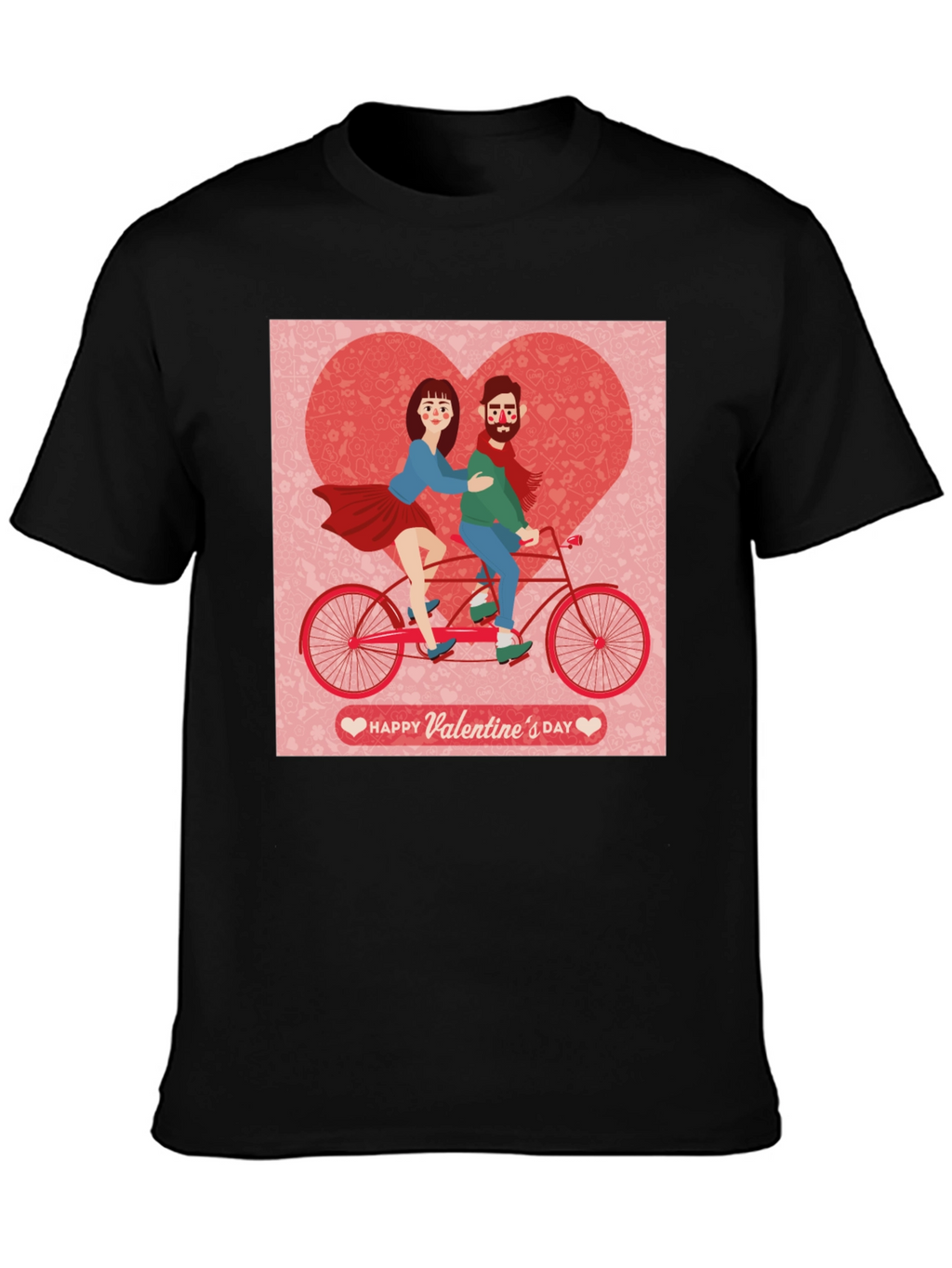Valentines Day Couple Tandem Bike T-Shirt