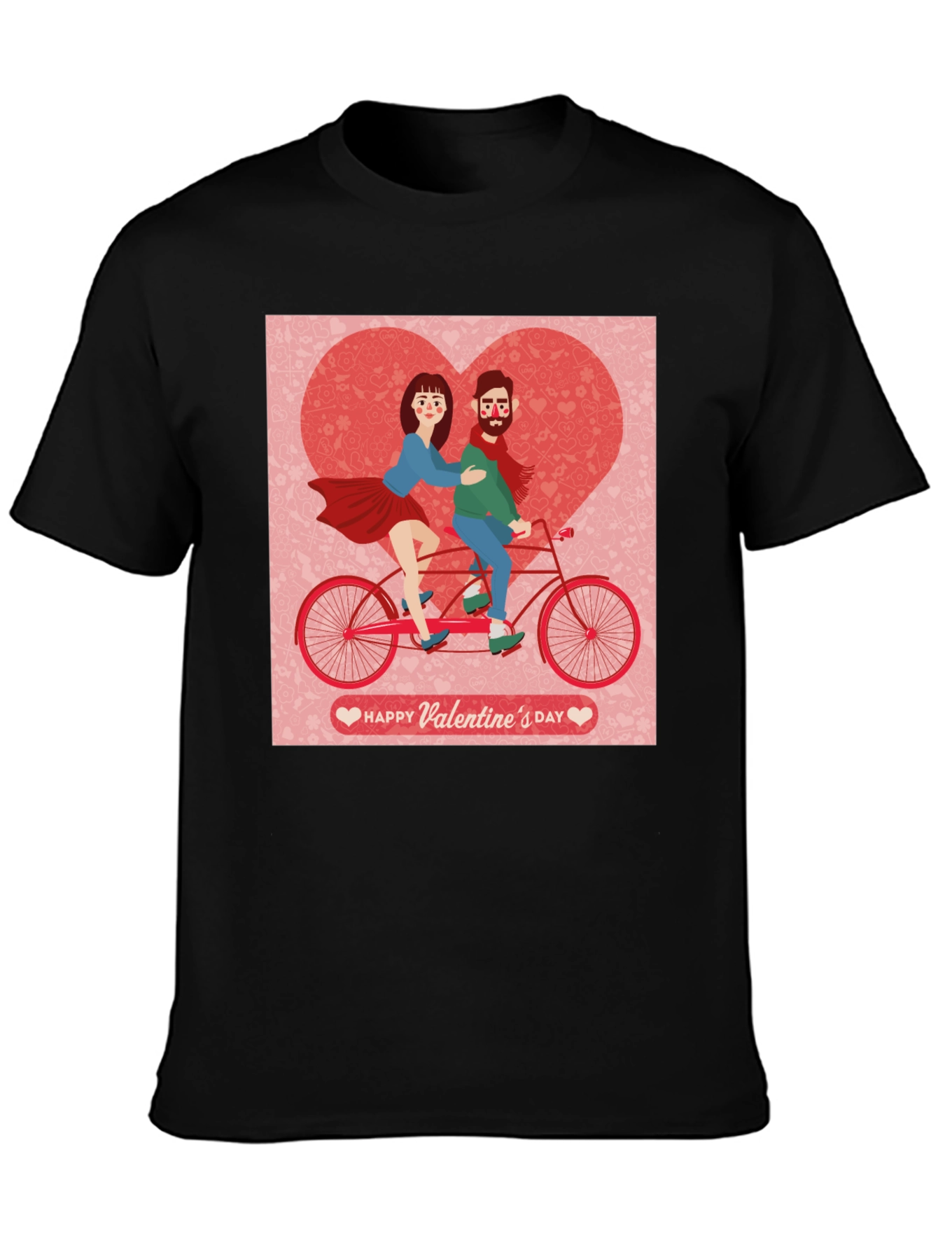 Valentines Day Couple Tandem Bike T-Shirt