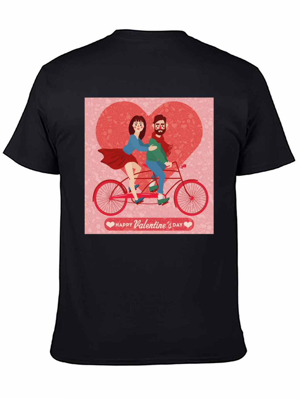 Valentines Day Couple Tandem Bike T-Shirt