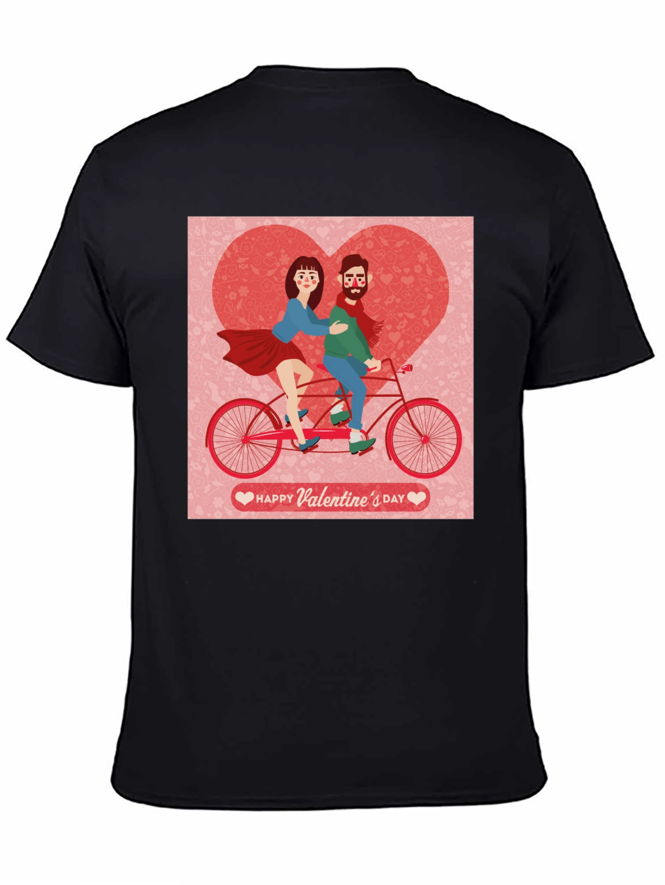 Valentines Day Couple Tandem Bike T-Shirt