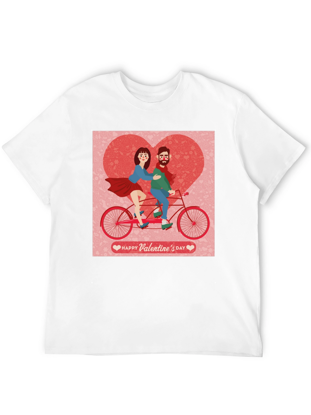 Valentines Day Couple Tandem Bike T-Shirt