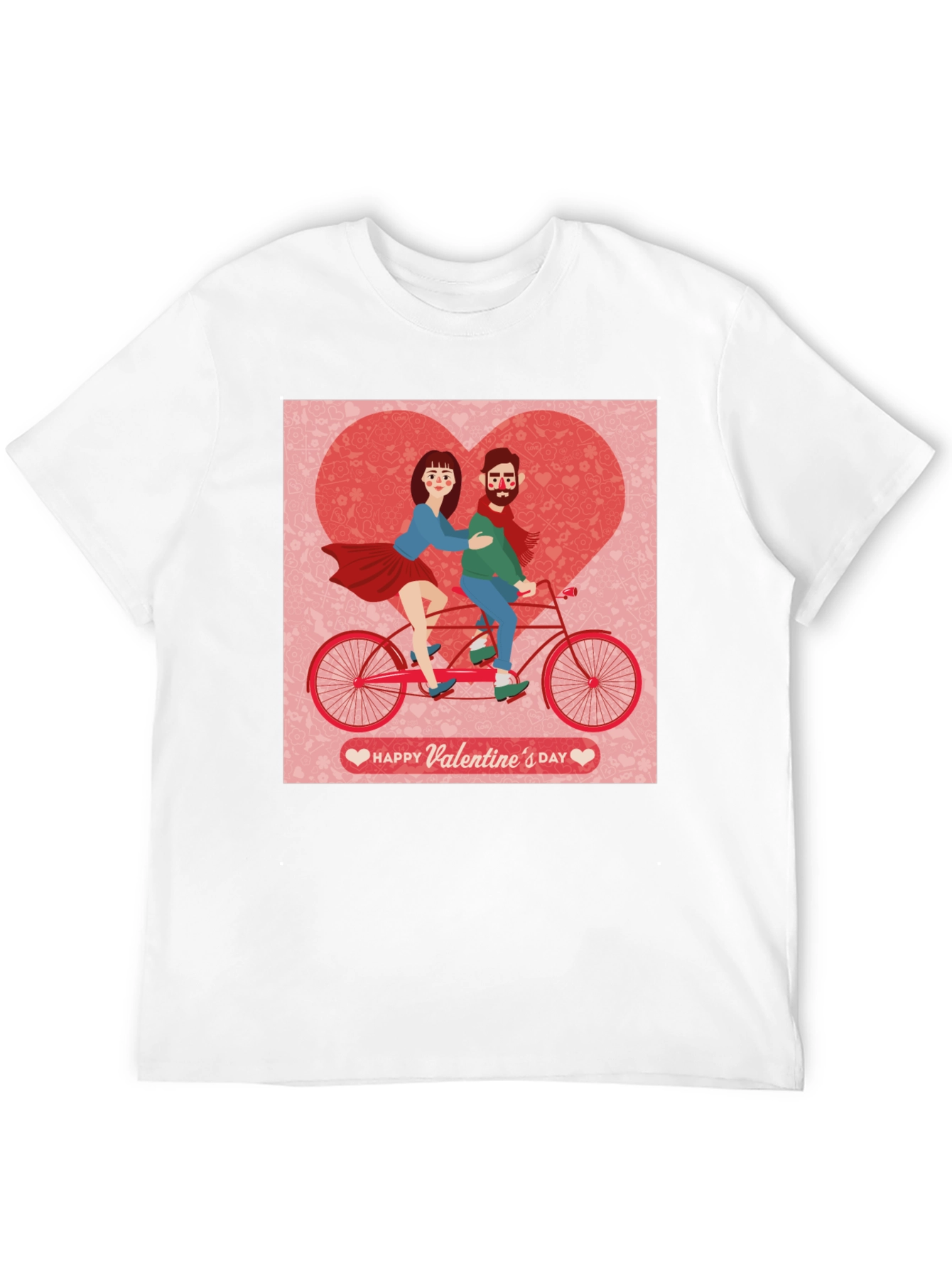 Valentines Day Couple Tandem Bike T-Shirt