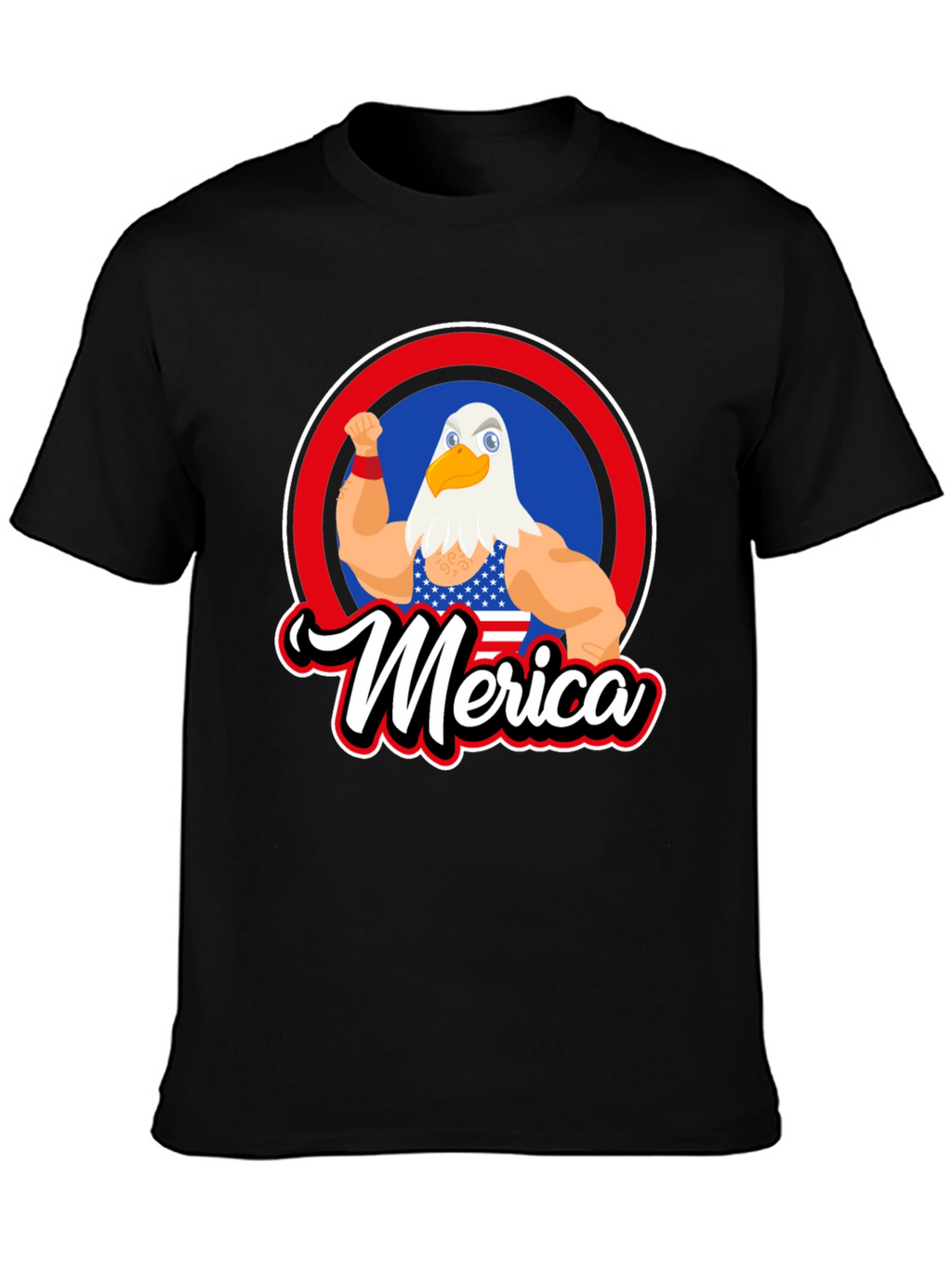 Patriotic Merica Eagle Graphic T-Shirt