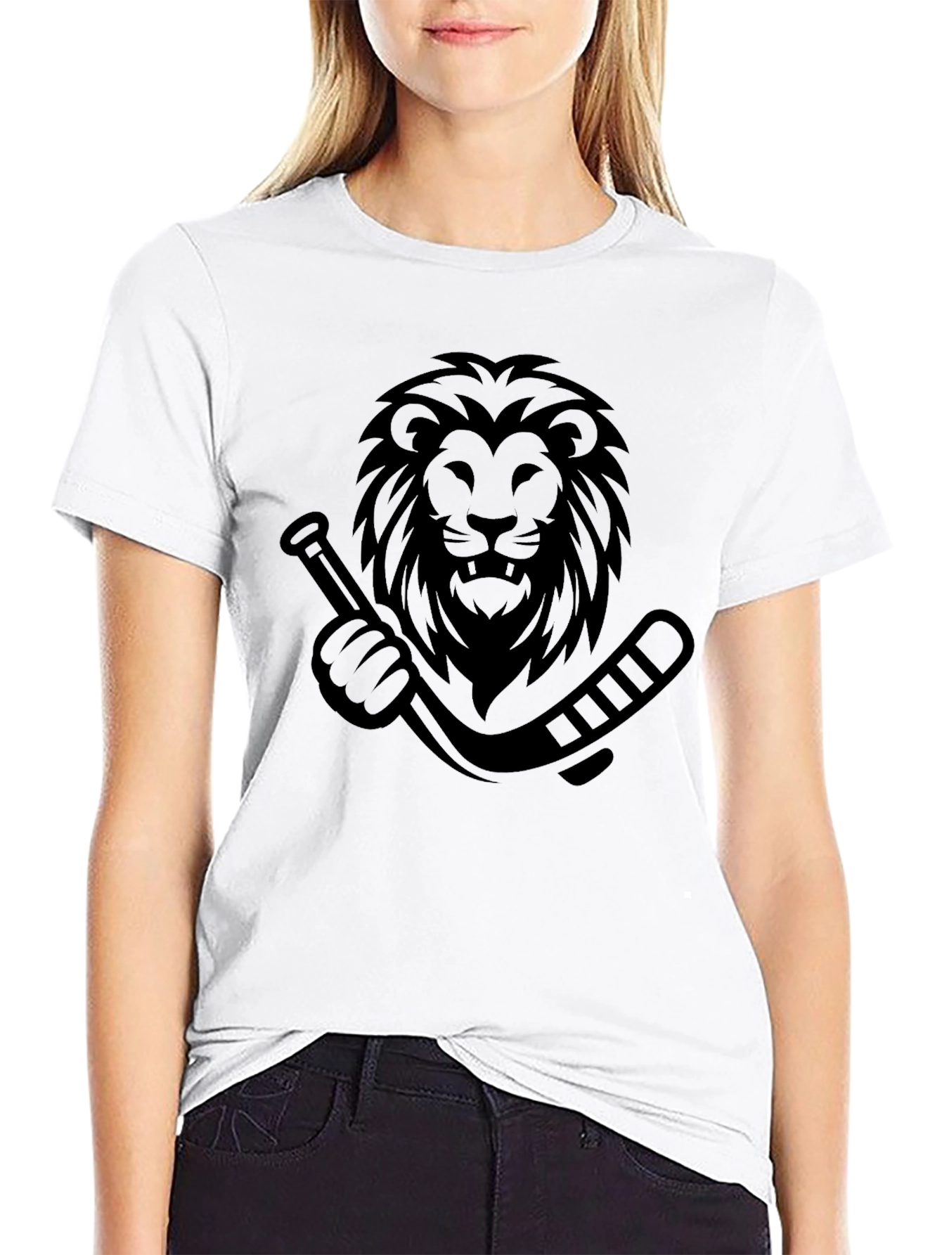 Lion Hockey Black T-Shirt