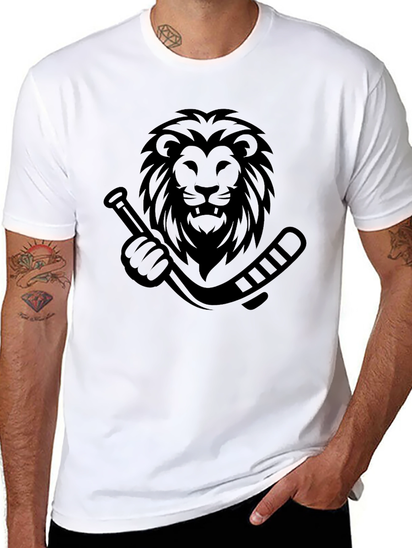 Lion Hockey Black T-Shirt