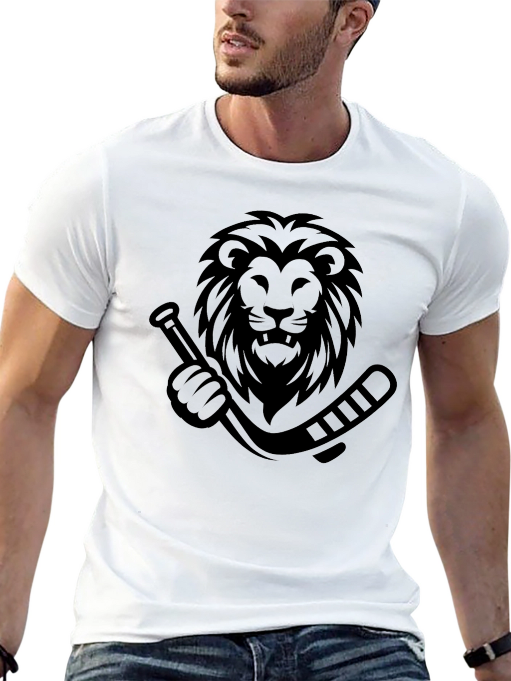 Lion Hockey Black T-Shirt