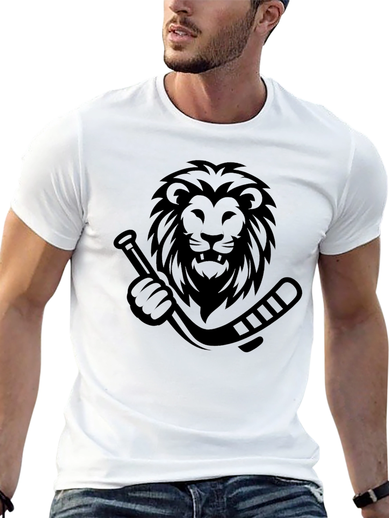 Lion Hockey Black T-Shirt