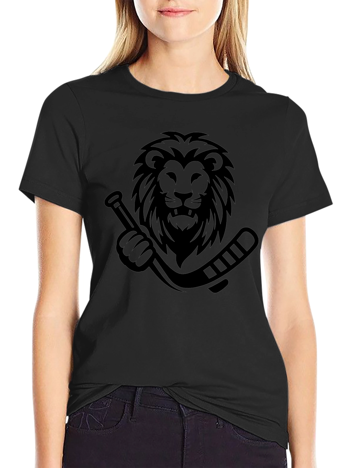 Lion Hockey Black T-Shirt